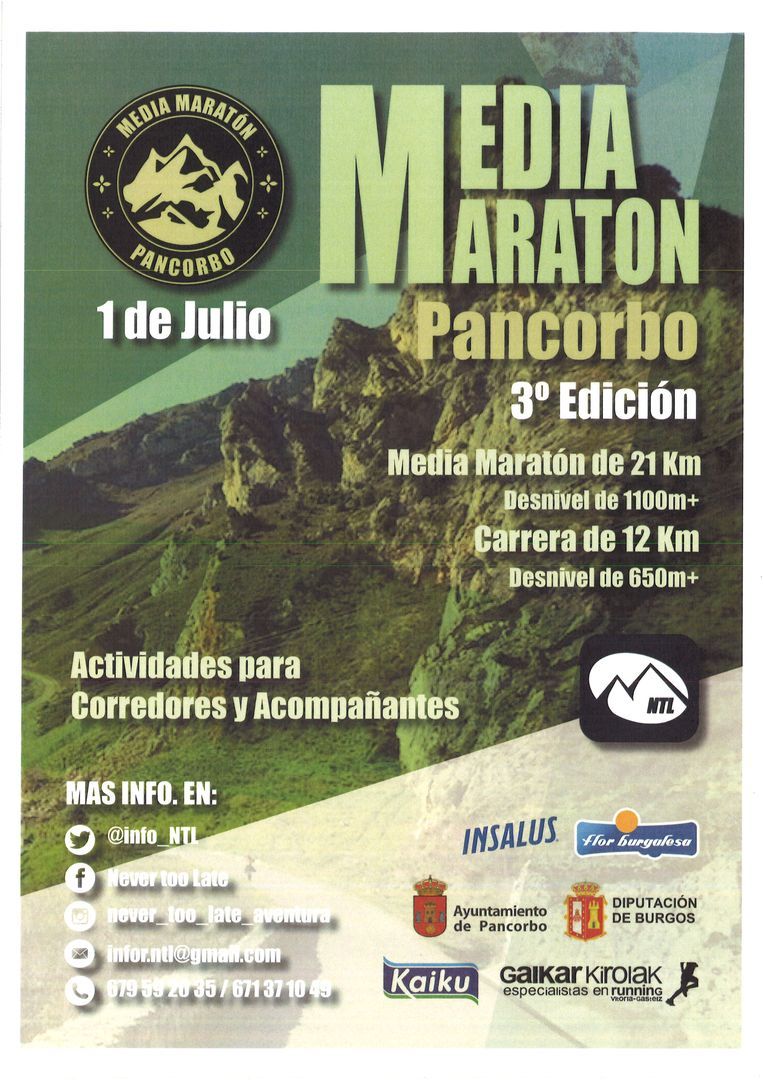 MEDIA MARATÓN (21 Km.) Y CARRERA (12 Km.) 1 de julio de 2017